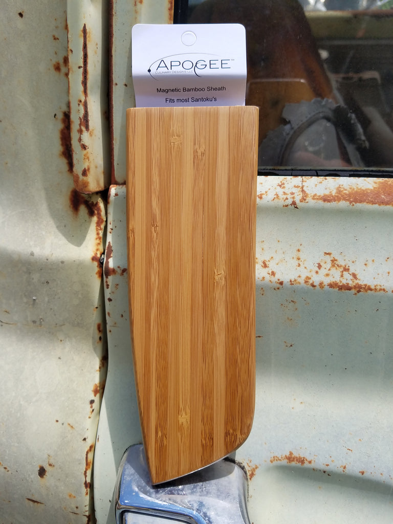 Magnetic Bamboo Saya for Santoku Knives