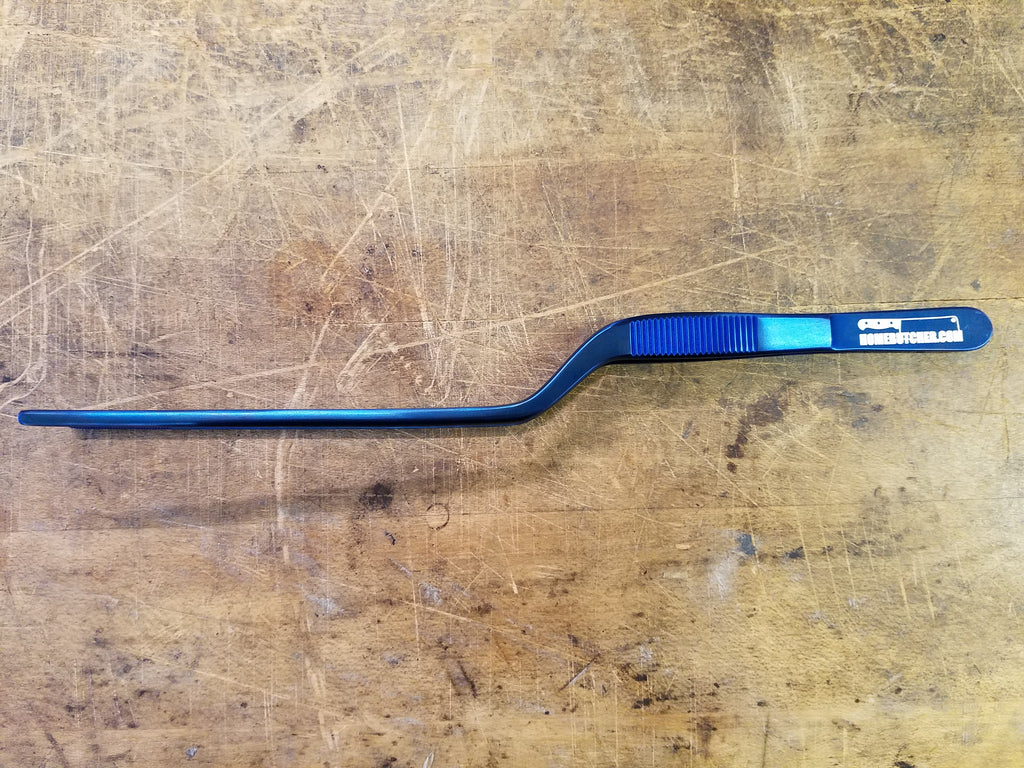 Homebutcher Blue Offset Fine Tip Tweezer