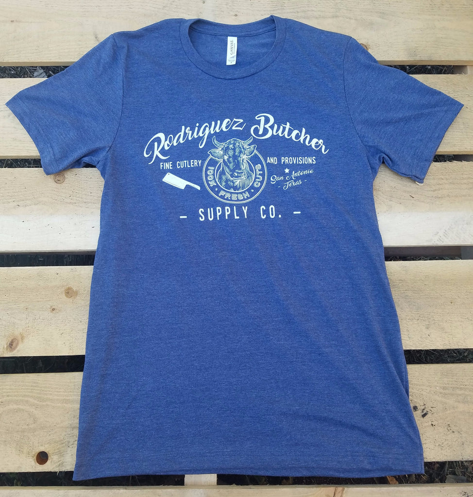 Rodriguez Butcher Supply T-Shirt - Heather Navy
