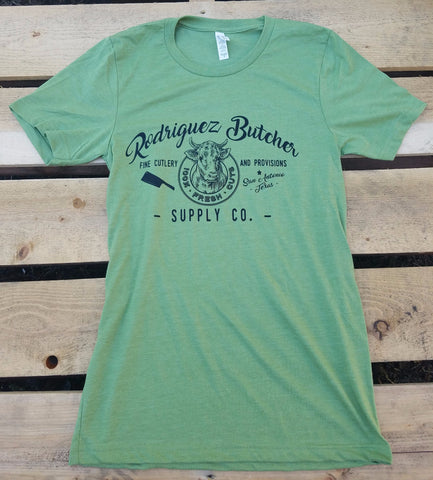 Rodriguez Butcher Supply T-Shirt - Heather Green