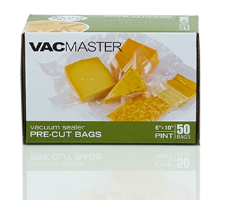 Vacmaster 948200 6 x 10 Full Mesh Vacuum Seal Pint Bags - 50 Pack