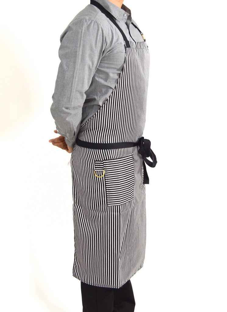 Boldric Stripes Apron - White