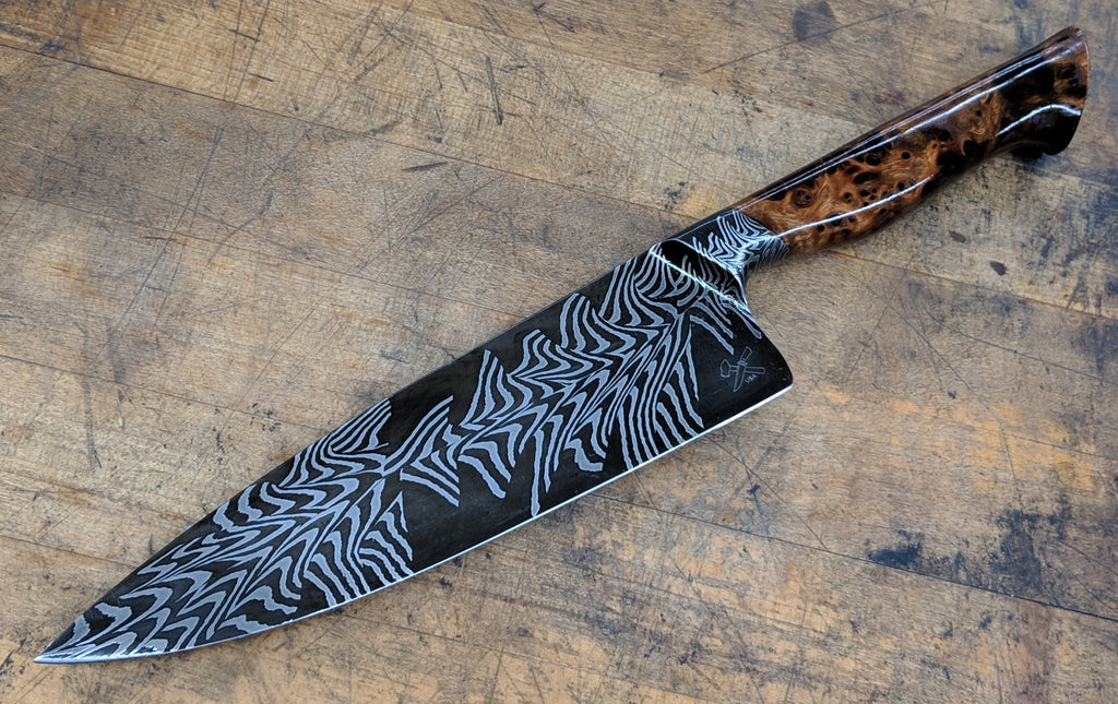 Blade and Hammer 7.25" "Christmas Tree" Damascus Euro Chef