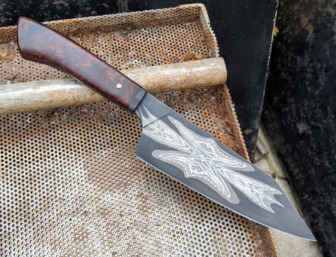 Neil Gillert 165mm Pattern Welded Mini Kiritsuke