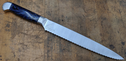 Ferrum "BLUE LIGHTNING" Scalloped Slicer - 9"