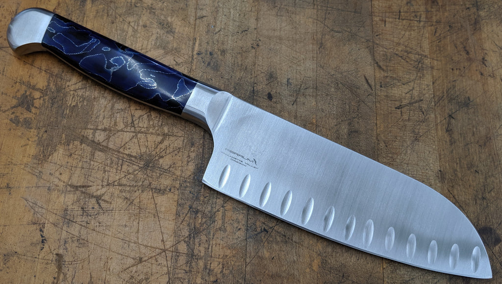 Ferrum "BLUE LIGHTNING" Santoku Knife - 7"
