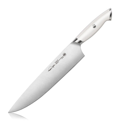 Cangshan TKSC White Series 1025385 Swedish Damasteel RWL34 Powder Steel Forged 10" Chef's Knife