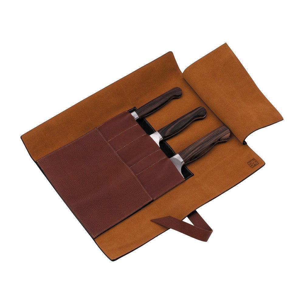 ZWILLING J.A. Henckels TWIN 1731 4-pc Leather Knife Roll Set