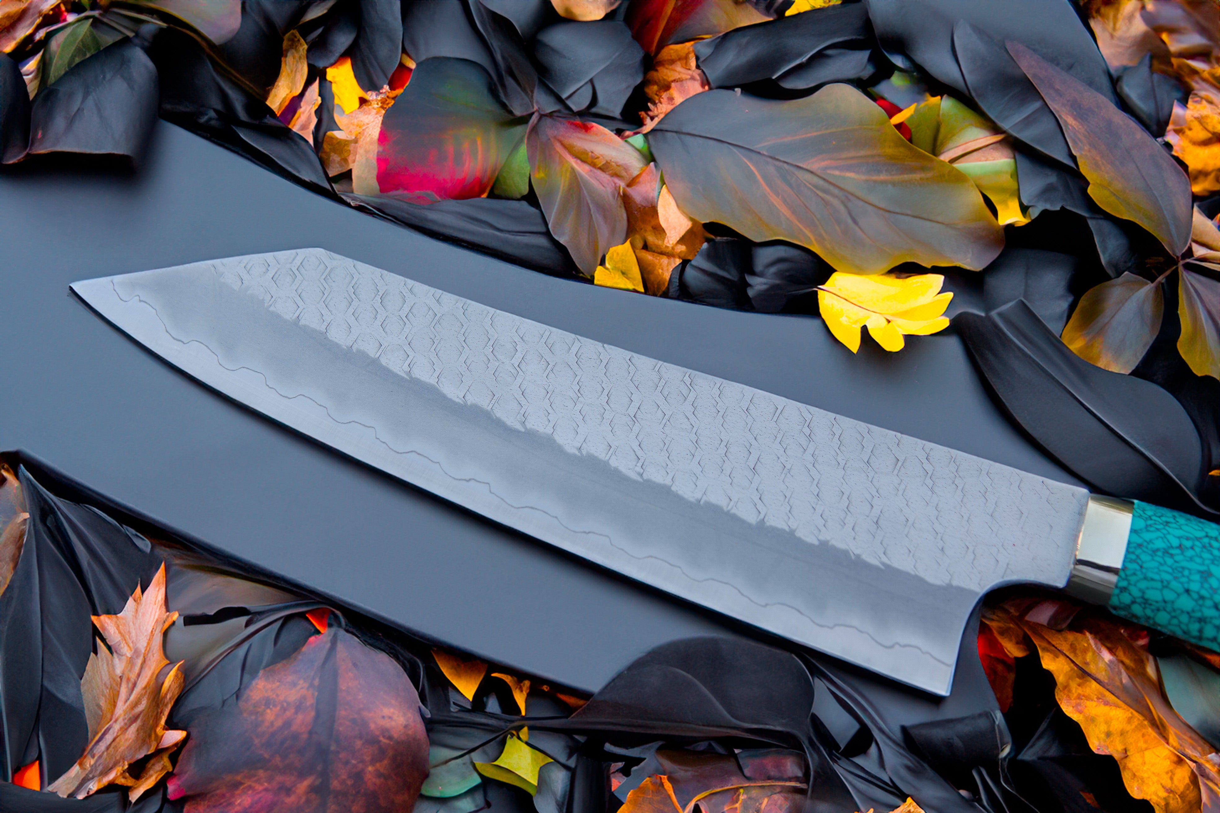 Hammered Finish Gyuto Japanese Knife: 210 mm, NIGARA