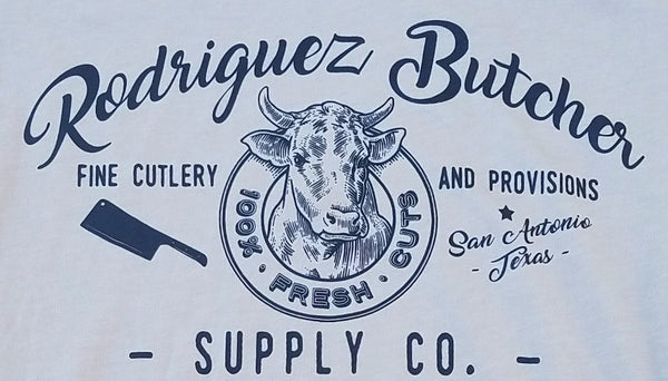 Rodriguez Butcher Supply T-Shirt - Heather Tan