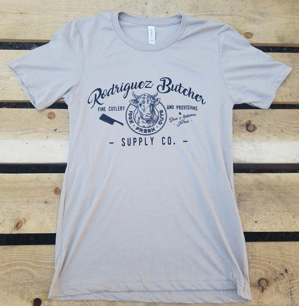 Rodriguez Butcher Supply T-Shirt - Heather Tan