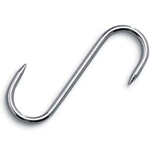 6 S Hooks (stainless steel) – Rodriguez Butcher Supply