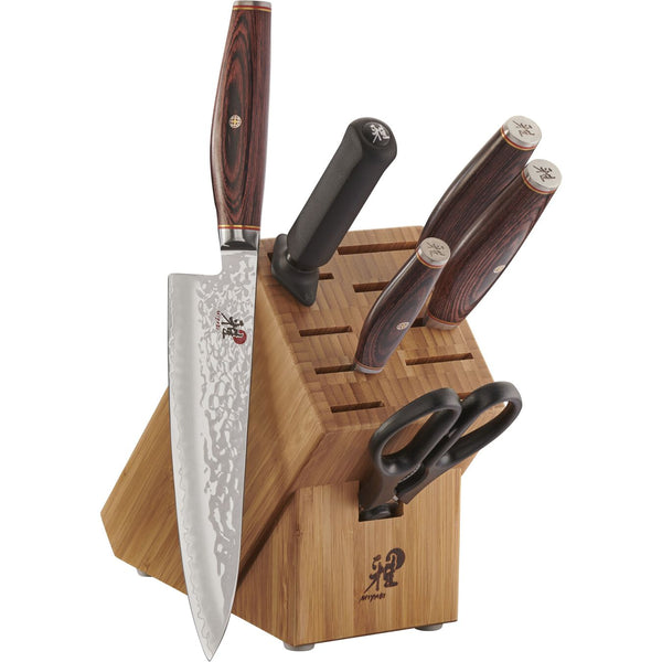 MIYABI ARTISAN7-PC KNIFE BLOCK SET