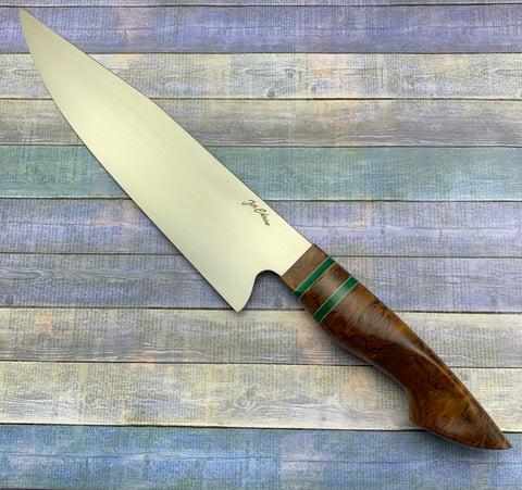 Joe Edson 215mm AEB-L Stainless Euro Style Custom Chef Knife