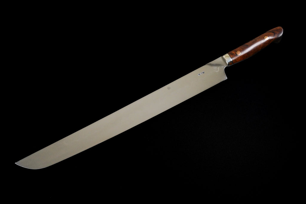 Ikeda Yoshikazu 390mm White #3 Moon Honyaki Sakimaru