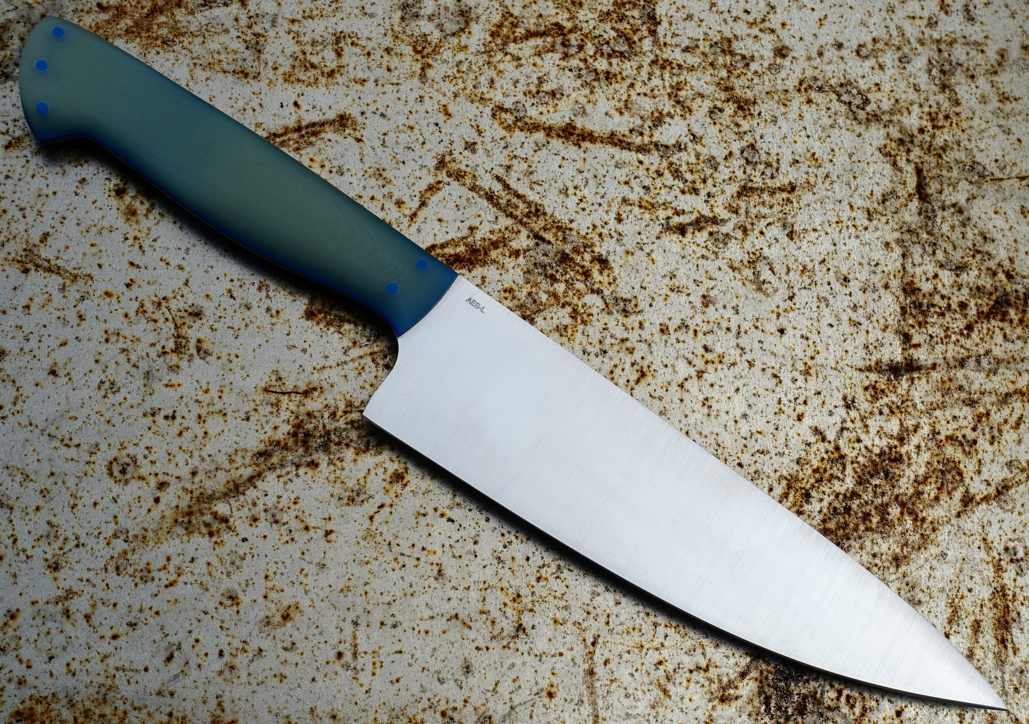 KITCHEN MEAT KNIFE BUNKA 1 AEB-L STABILIZED ALDER G-CUSTOM KNIVES