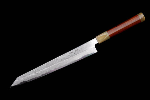 YOSHIKAZU TANAKA 270MM KIRITSUKE Sujihiki White #1 Damascus With Premium D Handle