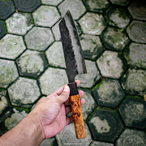Kitchen Knives ID 165mm Sanmai Bunka with Amboyna Handle