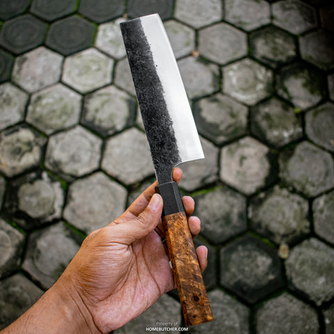 Kitchen Knives ID 165mm Nakiri with Amboyna Handle