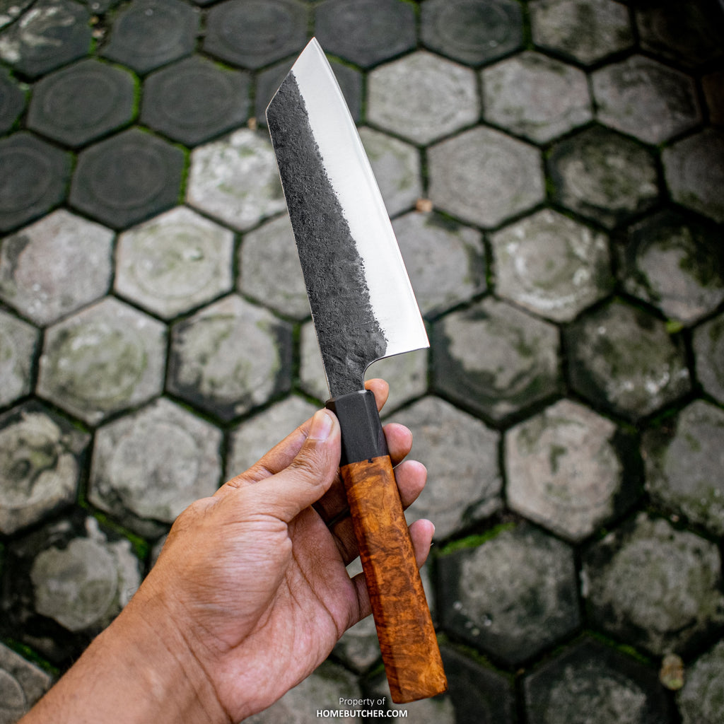 Kitchen Knives ID 165mm Bunka with Amboyna Handle