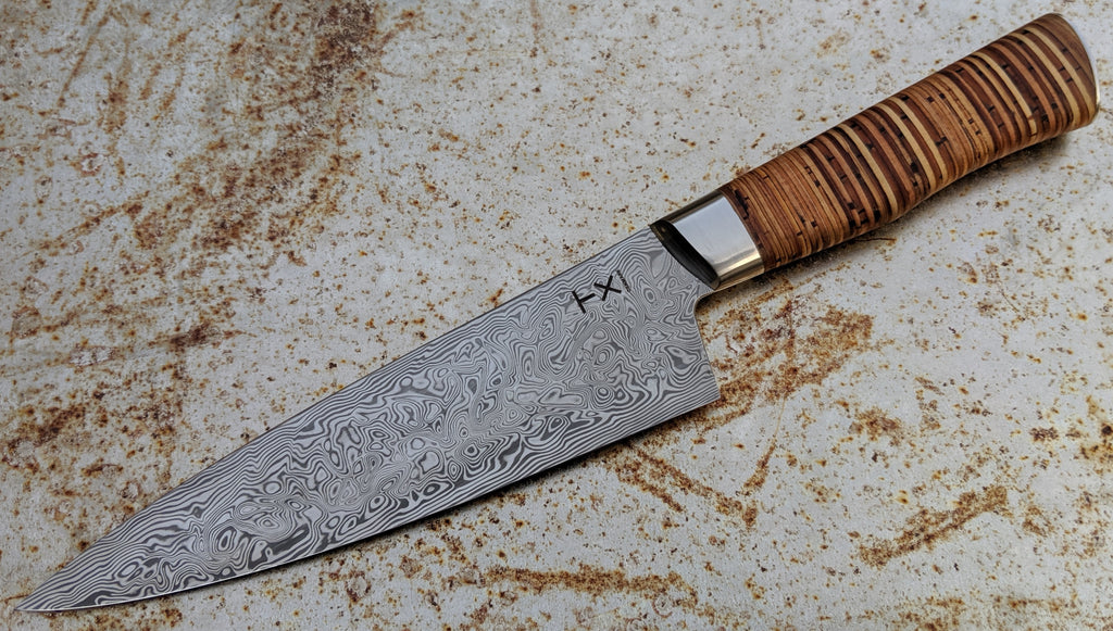 TX Knives by Steffan Toksvig 180mm Damasteel Gyuto
