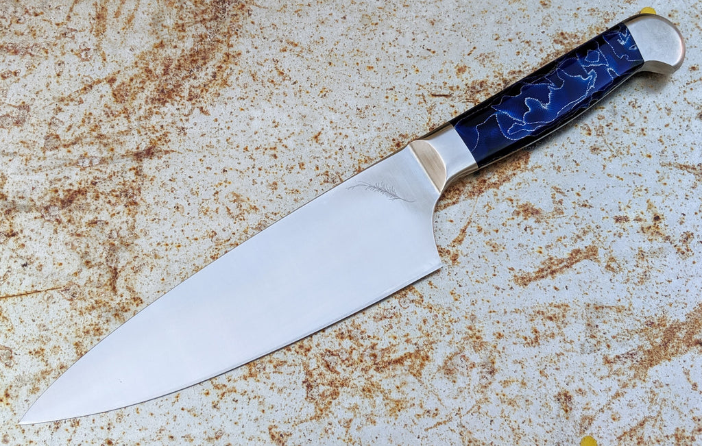 Ferrum "BLUE LIGHTNING" Chefs Knife - 8"