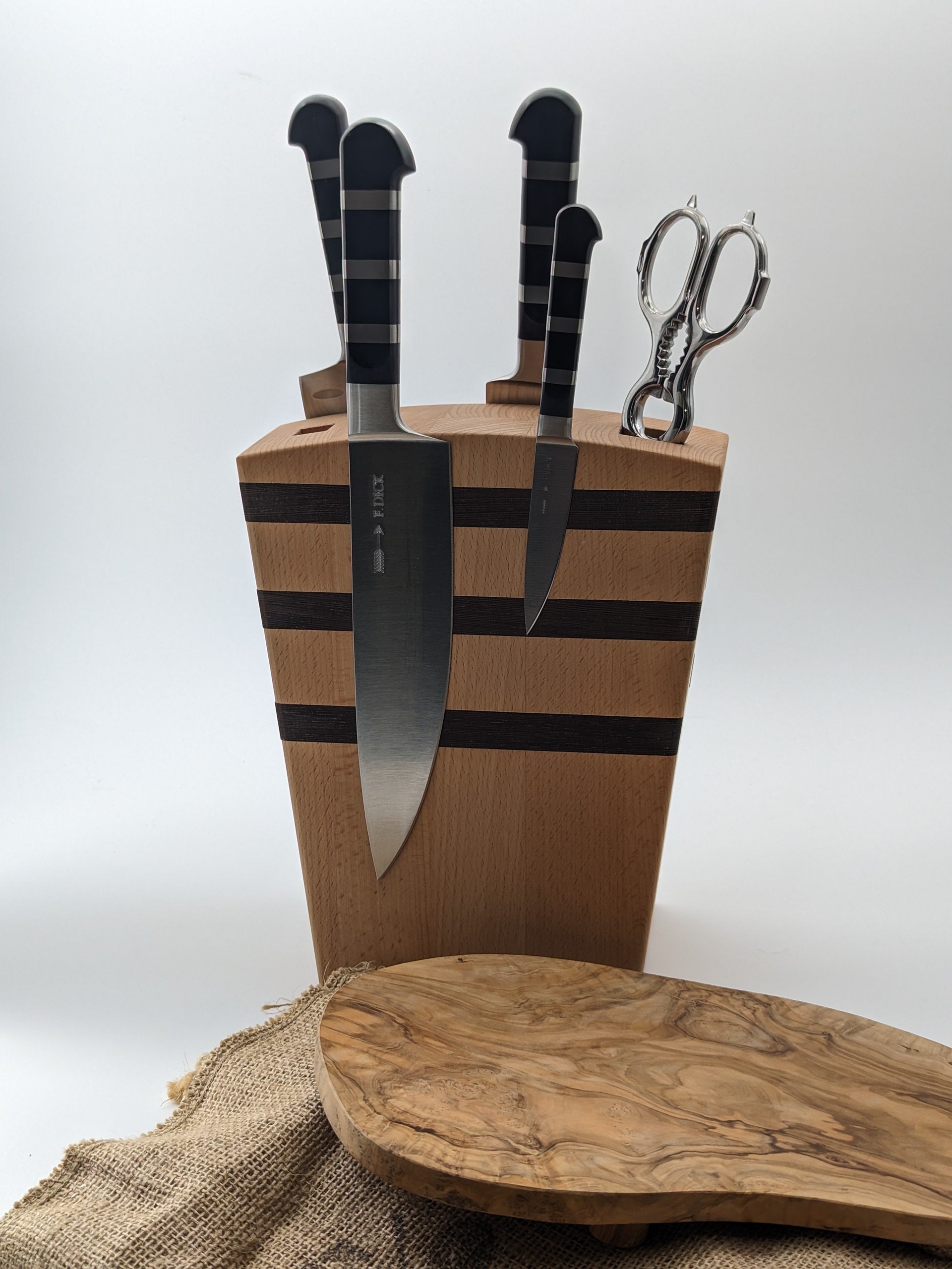 Tiger Maple Knife Rack, Magnetic Knife Rack, Knife Holder, Wood Knife  Holder 