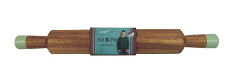 Jamie Oliver Classic Wood Rolling Pin for Baking - Large 18.5 Inch