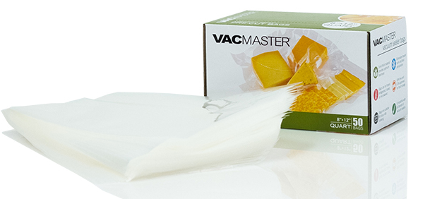 Vacmaster 8 x 12 Fulll Mesh Vacuum Seal Quart Bags 50 Pack