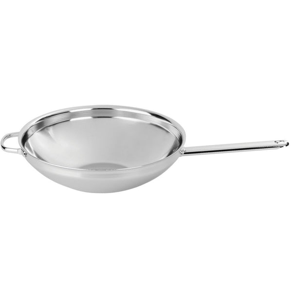 Demeyere 5.8-qt Stainless Steel Flat Bottom Wok with Helper Handle